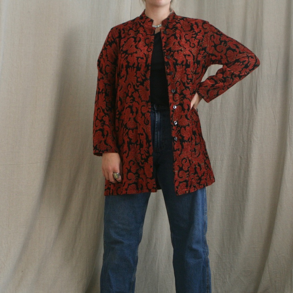 Vintage Chico’s Design Velour Brocade Jacket